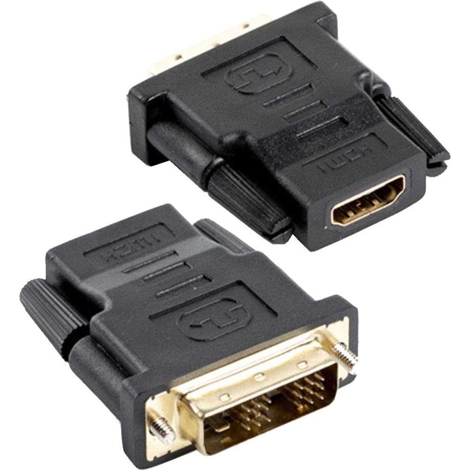 Techly Nero Adattatore Hdmi A (Dvi, 5 Cm), Adattatore Dati + Video,