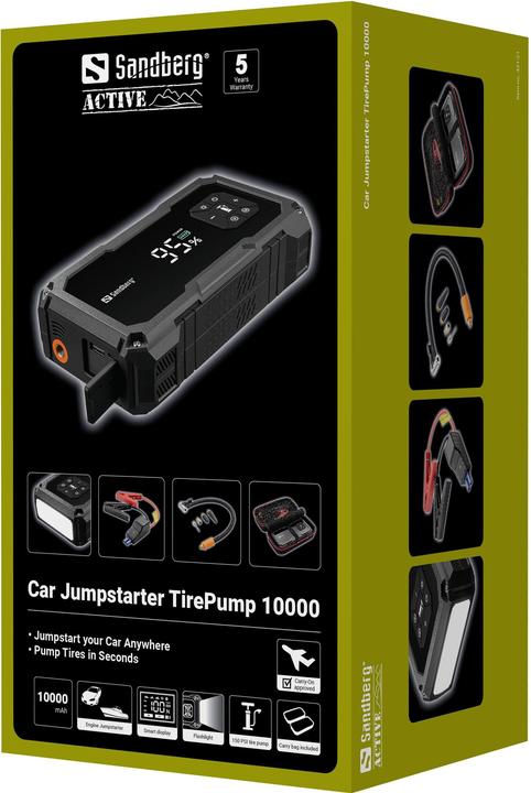 Actual product image Sandberg TirePump 10000 (800 A, 10000 mAh)