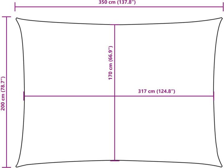 Image du produit vidaXL Sonnensegel (200 x 350 cm)