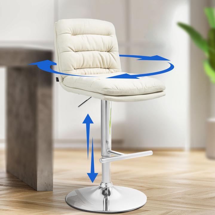 Actual product image CLP Damar bar stool, height-adjustable and swivelling