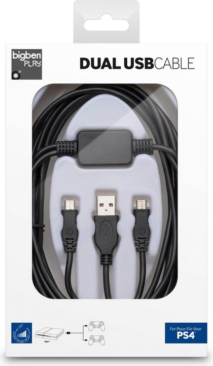 Produktbild Bigben USB Y-Ladekabel (PS4)