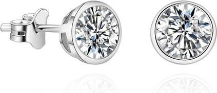 Image du produit Beneto Boucles d'oreilles de charme avec zircon AGUP scintillant - Diamètre : 0.6 cm
