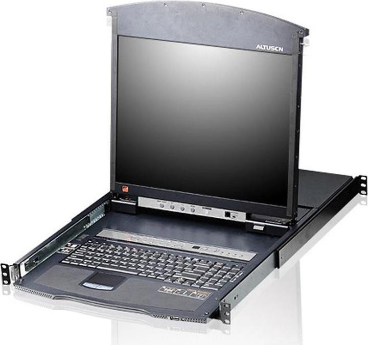 Actual product image Aten 19" TFT KVM Switch for 1U Rack