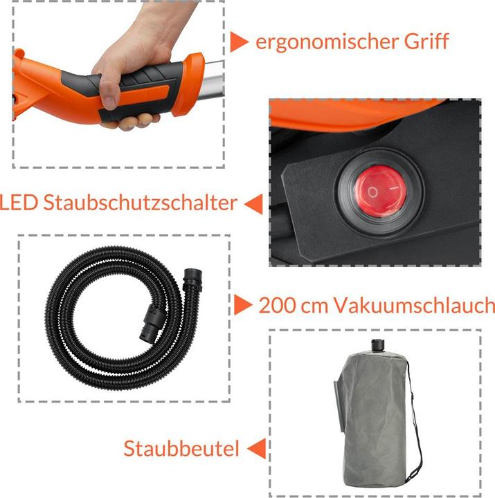 Image du produit Monzana Ponceuse à plâtre (Broyeur à sec, 750 W)