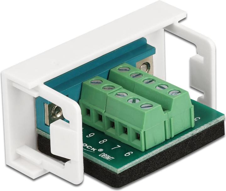 Actual product image Delock Easy 45 module D-Sub 9 pin male to 10 pin terminal block 22.5 x 45 mm