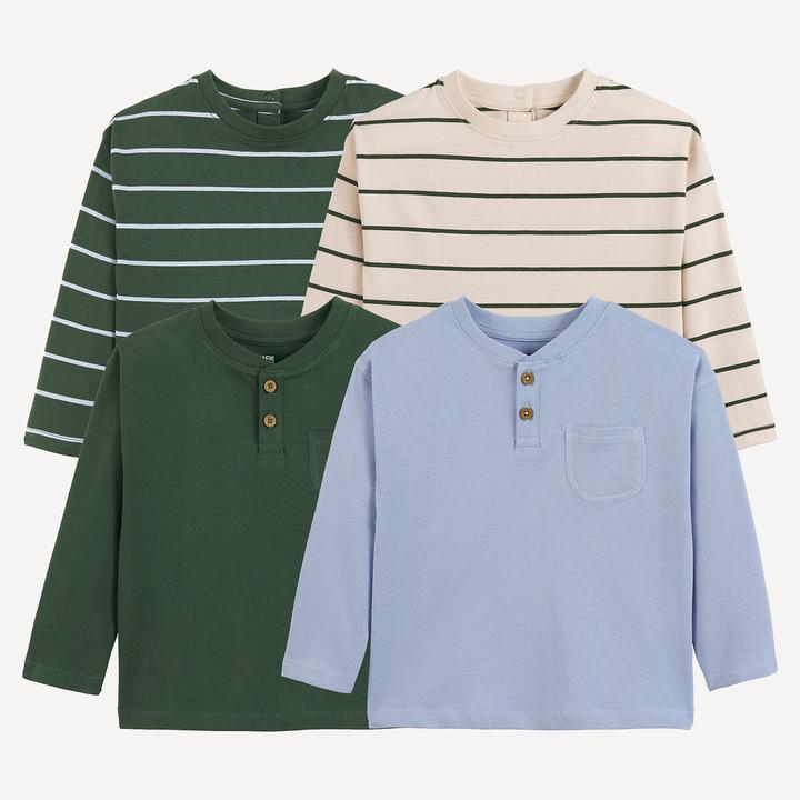 Produktbild La Redoute Collections 4er-Pack Langarm-Shirts (104, 98)