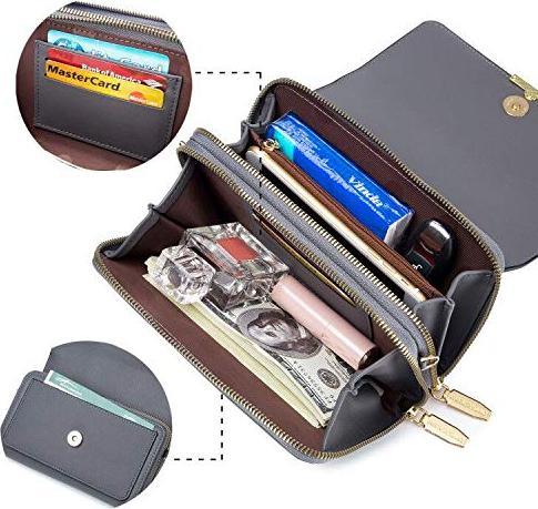 Produktbild Only-Bags.Store PU Leder Crossbody Umhängetasche Passport Handytasche mit Kartenschlitz Verstellbarer abnehmbarer