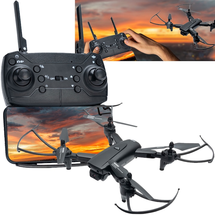 Image du produit Casativo Quadricoptère drone WiFi-FPV, pliable, caméra HD, OpticalFlow, app (8 min, 131 g, 0.92 Mpx)
