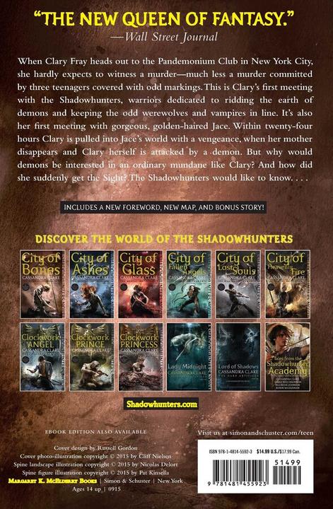 Produktbild City of Bones (Englisch, Cassandra Clare, 2015)