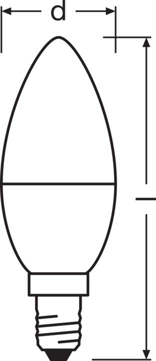 Immagine prodotto Osram Lampade Classiche A LED Smerigliate (E14, 2.80 W, 245 lm, 6 x, F)