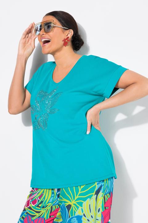 Produktbild Ulla Popken T-Shirt, Blüte, oversized, Rundhals, Halbarm (46, 48)