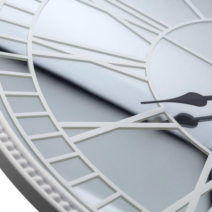 Productafbeelding Nextime Cleopatra's Spiegel - wandklok, Ø 56 cm, spiegel, wit (56 cm)