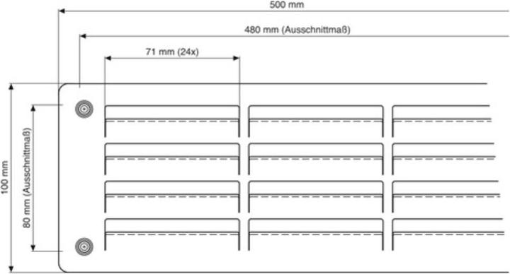Immagine prodotto Hoju Bocchetta da bagno 9083 L Lunghezza 500 mm Larghezza 100 mm Alluminio