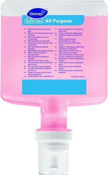 Actual product image Diversey Soft Care All Purpose, hand wash lotion for universal use (Liquid soap, 1300 ml)