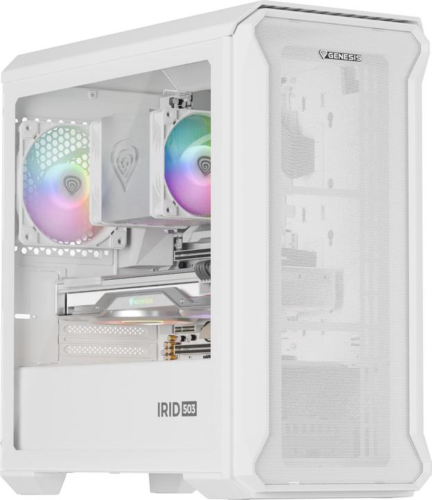Genesis Obudowa Irid 503 Argb Lite Matx Mini Tower Z Oknem Biała (mATX, Mini-ITX)