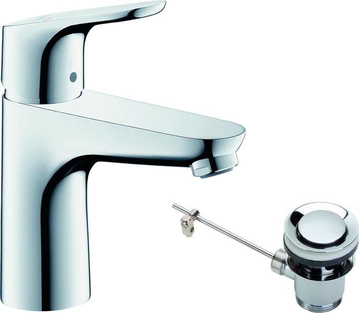 hansgrohe Focus single-lever basin mixer 100 CoolStart with pop-up waste