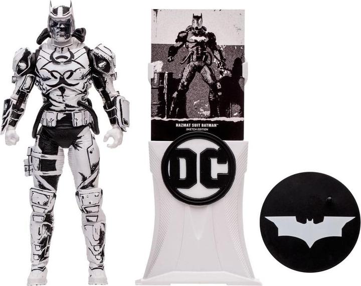 Actual product image McFarlane DC Multiverse Action Figure Hazmat Suit Batman (Line Art) (Gold Label) 18 cm