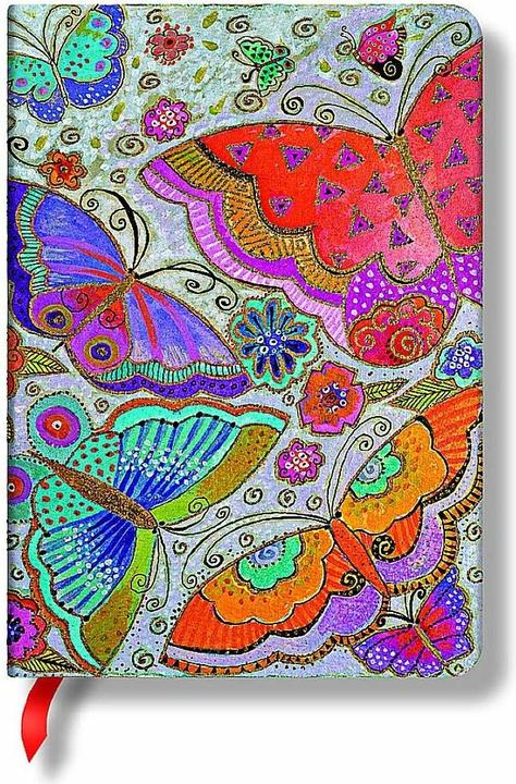 Image du produit Paperblanks Créations ludiques PapillonsMidiLIN (130 x 180 mm, À rayures, Couverture rigide)