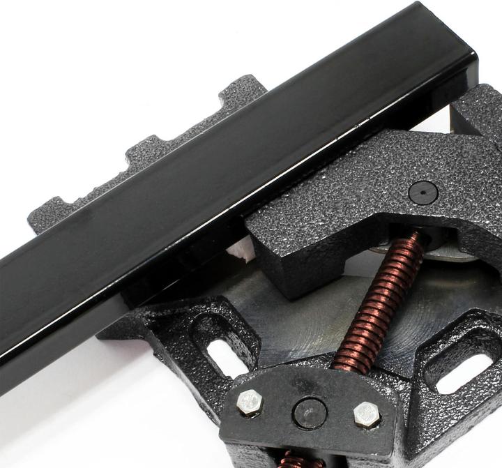 Produktbild Wiltec Winkelschraubstock 90° 75mm tief Winkelzwinge Schraubstock Gehrungszwinge (100 mm)