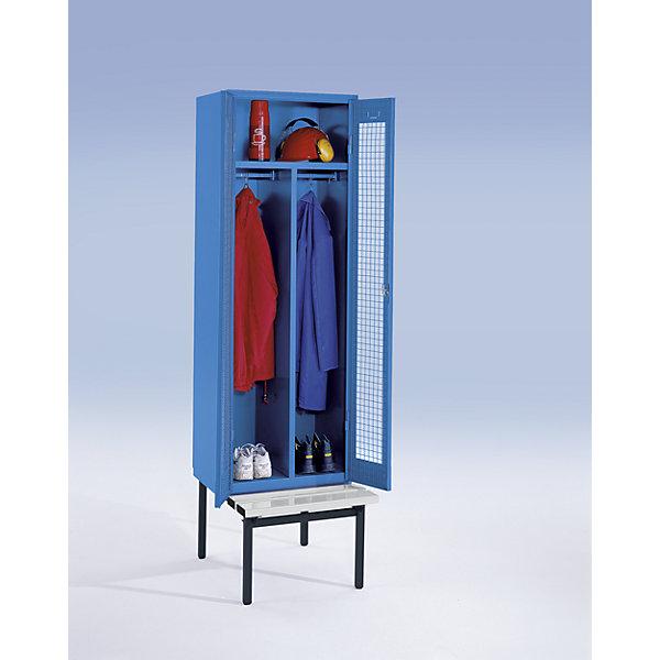 Actual product image Wolf Clothes locker with bench underneath (60 cm, 214 cm)