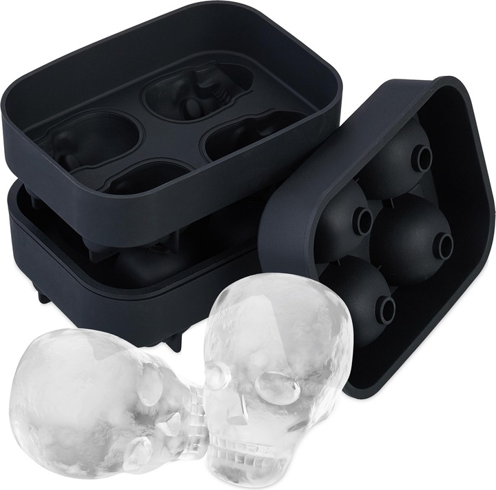 Image du produit Relaxdays 2x moule à glaçons tête de mort