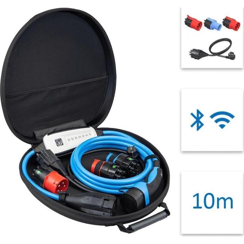 Thumbnail - NRGkick, Elektroauto Ladestation, 32A 10m Set Optimal GSM inkl. Adapter und Tasche (Typ 2, 22 kW, CEE32 rot)