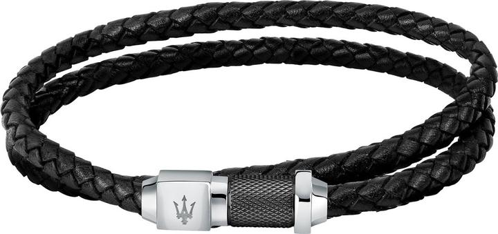 Productafbeelding Maserati Lederen armband (20 cm, Leer, Roestvrij staal)