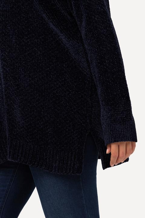 Image du produit Ulla Popken Pull oversize en maille chenille, col montant et manches longues (50, 52)