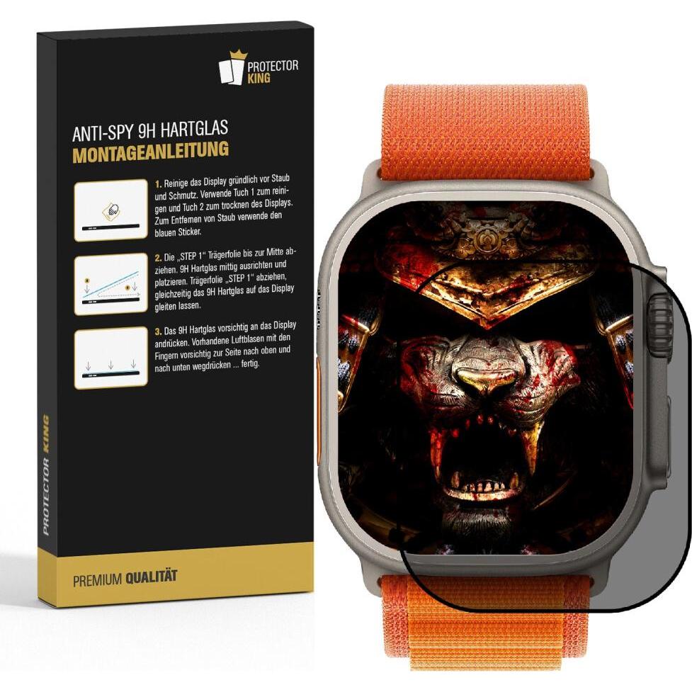 Thumbnail - Protectorking 6x Blickschutz tempered 9H Panzerglas Anti-Spy, Smartwatch Schutzfolie