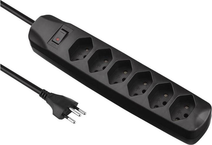 Image du produit Ekström Barrette d'alimentation 6xT13 plus interrupteur noir (6 x, Type 13, 3 m)