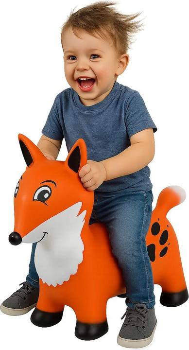 Actual product image Orange Hüpftier Fuchs mit Pumpe