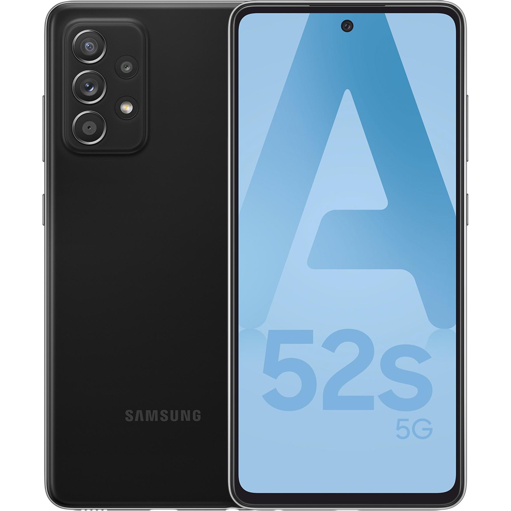 Samsung Galaxy A52s EU (128 GB, Awesome Black, 6.50", Dual SIM, 5G), Smartphone, Schwarz