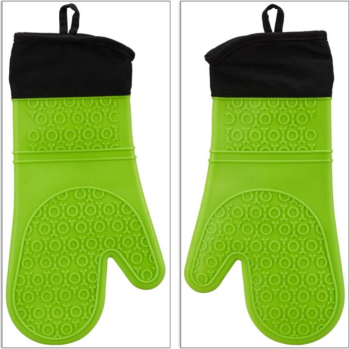 Image du produit Relaxdays Gants de four en silicone (Silicone, Coton)