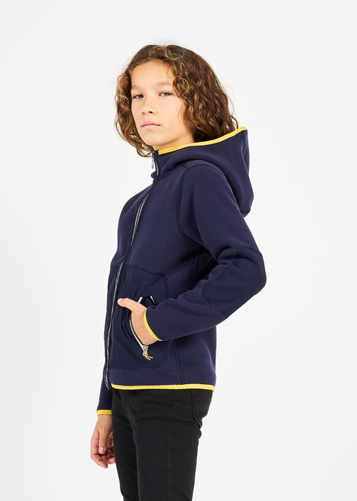 Produktbild Tribord Fleecejacke Segeln Kinder warm wendbar 500 marineblau/gelb (164)