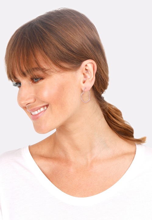 Produktbild Elli Ohrringe Creolen Herz Liebe Verspielt Filigran 925 Silber (925er Sterling Silber)