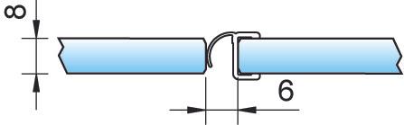 Pauli+Sohn Duschtürdichtungen 180° mit Anschlag