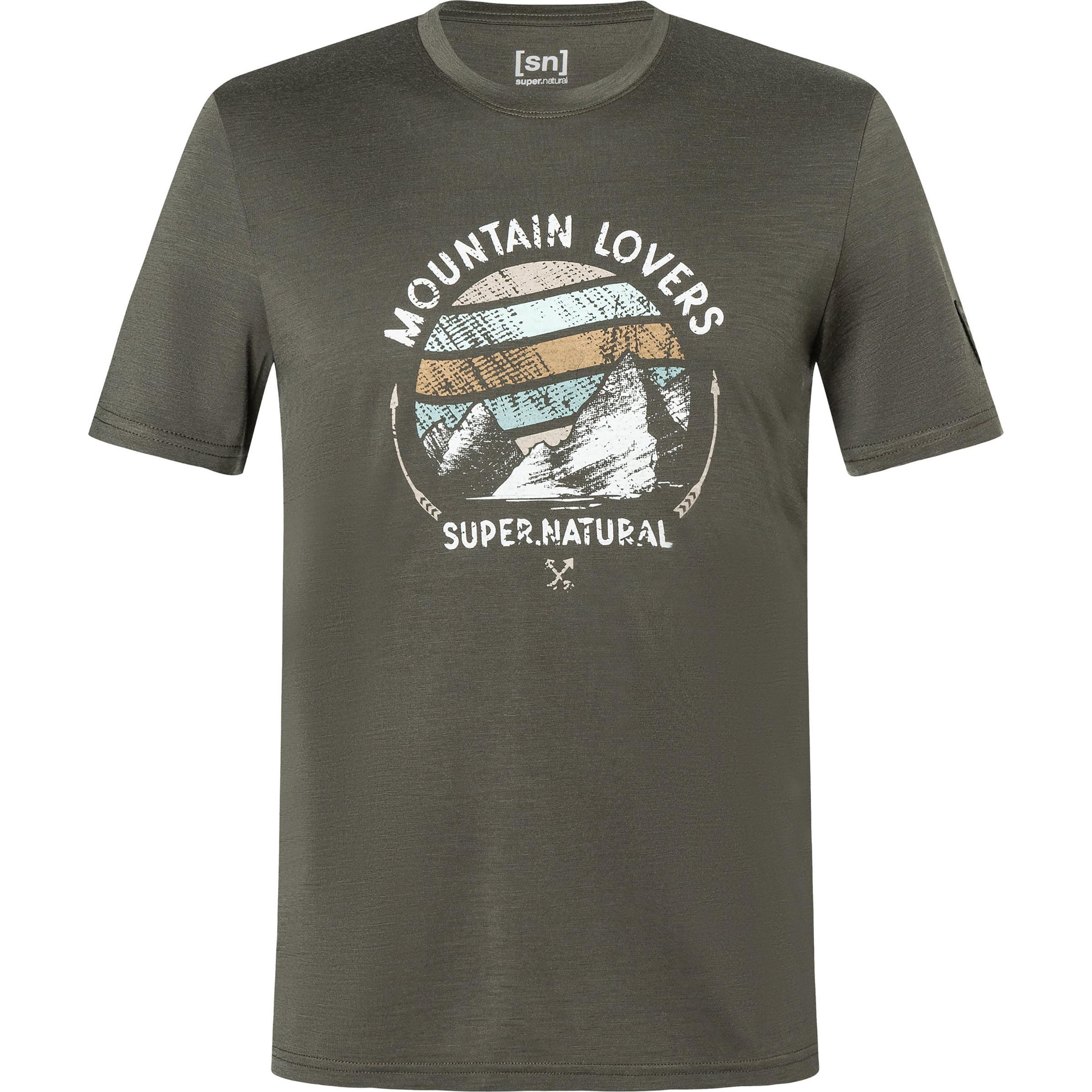 Super Natural, Herren, Shirt, Northern Lights Bio Jersey Tee, Braun, (M)