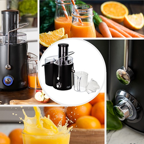 Actual product image Adler Juicer AD 4127 Matt Black, 1000 W, Number of Speeds 2