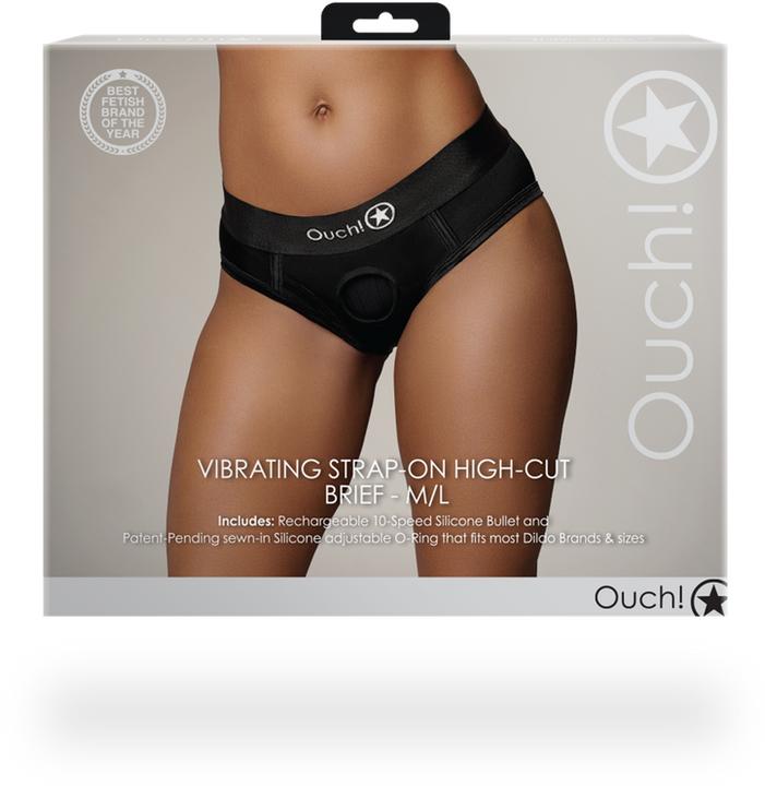 Produktbild Ouch! Vibrating Strap-on High-cut Brief - M/L
