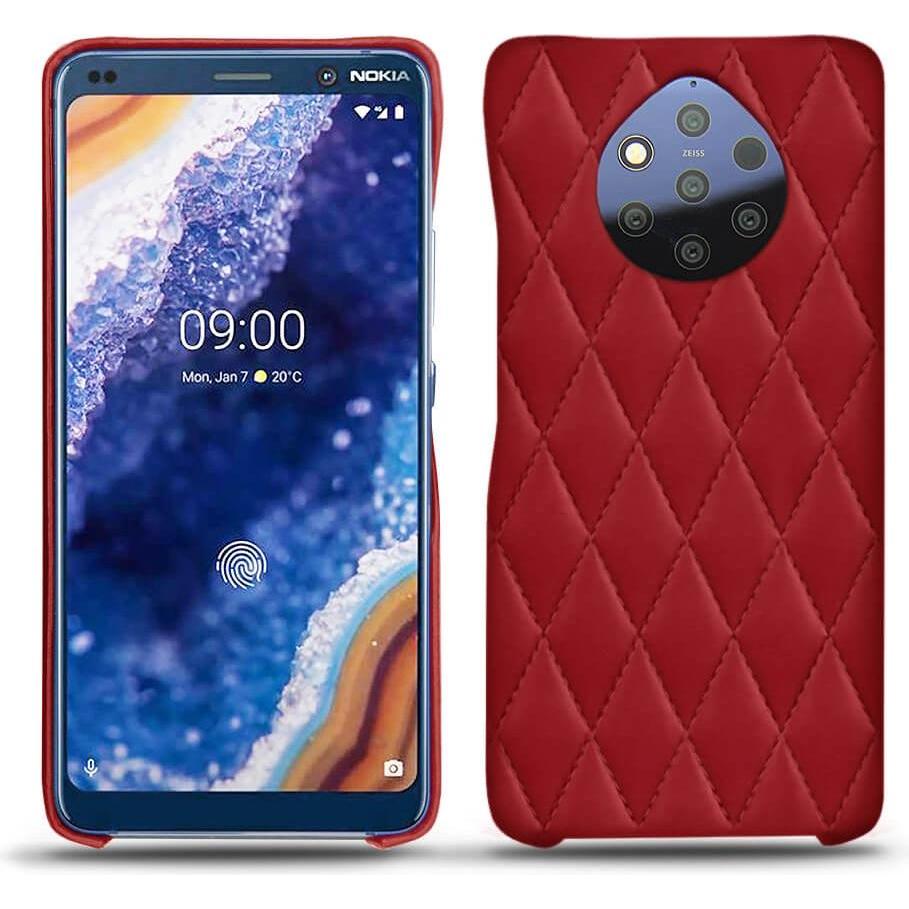 Thumbnail - Noreve Lederschutzhülle (Nokia 9 PureView), Smartphone Hülle, Rot