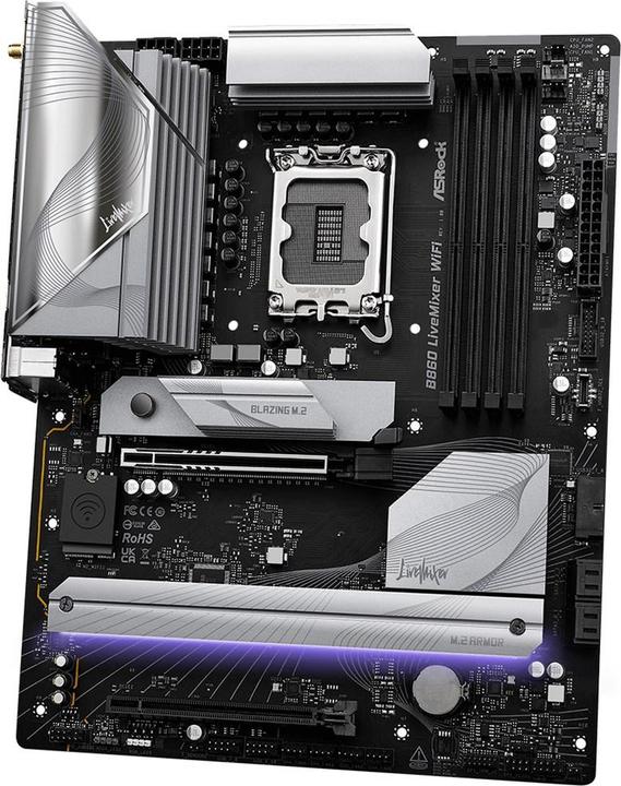 Productafbeelding AsRock B860 LiveMixer WiFi DDR5 Intel S kleinhandel (LGA 1851, Intel B860, ATX)
