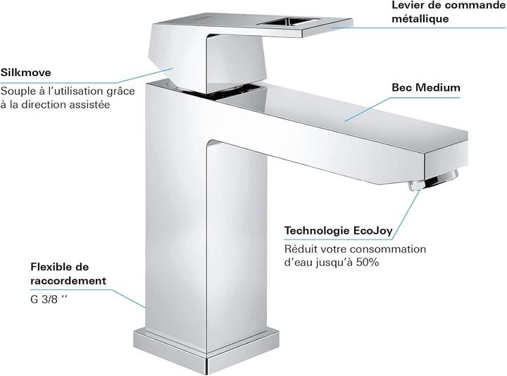 Image du produit Grohe Eurocube Mitigeur monocommandé pour lavabo M-Size