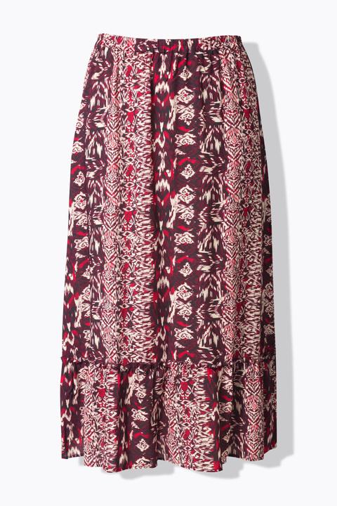 Produktbild Ulla Popken Maxirock, Ethnomuster, A-Linie, Elastikbund (60)
