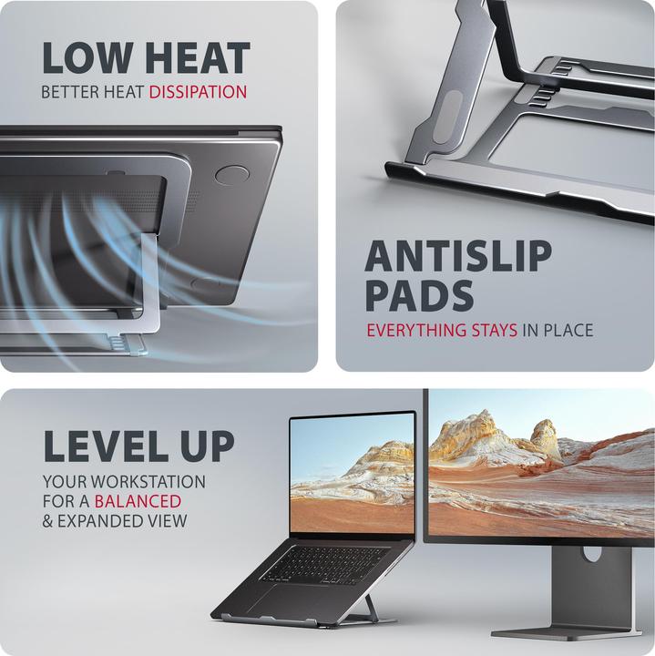 Produktbild Axagon STND-LAG Ständer für Laptops und Tablets Grau