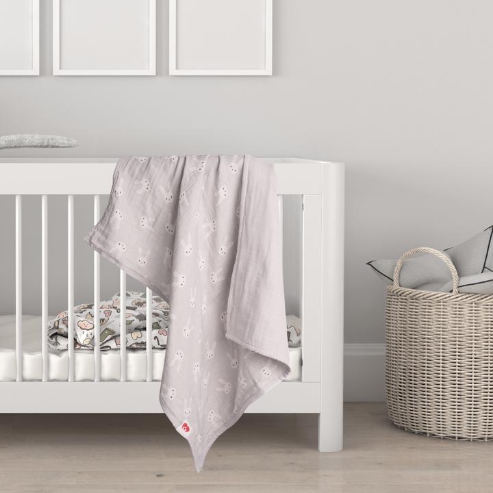 Image du produit Beberotti Couverture d'emmaillotage en mousseline biologique Rabbit 120120 cm (120 cm, 120 cm)