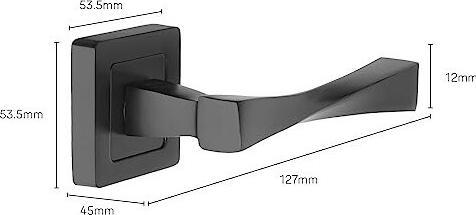 Produktbild Yale Türgriff Ypp7-V-Pc Verona Schwarz Aluminium (Türgriff)