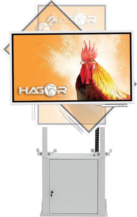 Actual product image Hagor Wall Lift Pro Light III Flip, 45 kg, 139.7 cm (55"), Height adjustment, Grey