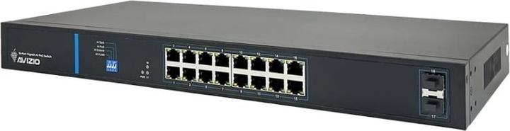 Produktbild Avizio Switch 16x RJ45 PoE 1Gb/s + 2x SFP Uplink 1Gb/s (16 Ports)
