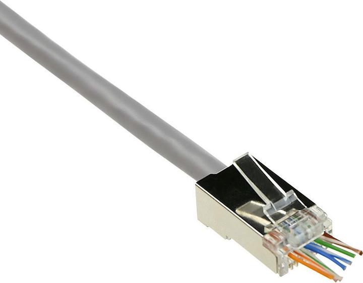 Produktbild ACT RJ45 (8P/8C) CAT6 easyconnect shielded modulaire connector for round cable with solid or stranded co