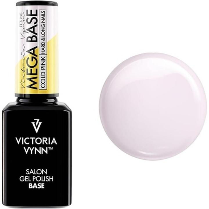 Immagine prodotto Visconti Di Modrone Victoria Vynn Mega Base Unghie Dure e Lunghe Smalto Gel ibrido UV Led Rosa Freddo 15ml (Rosa freddo, Smalto per unghie effetto gel)